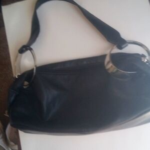 Black leather purse
